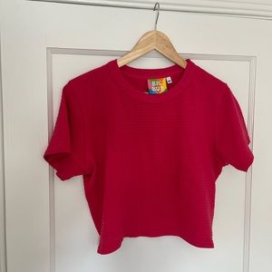 Big Bud Press Cropped Honeycomb Tee